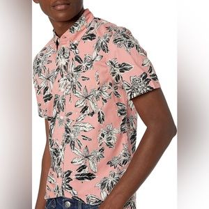 Goodthreads - Men's Standard-Fit Short-Sleeve Printed Poplin Shirt - XL